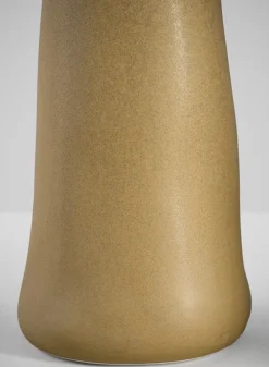 11in Tall Amund Sand Mustard Ceramic Deco Vase