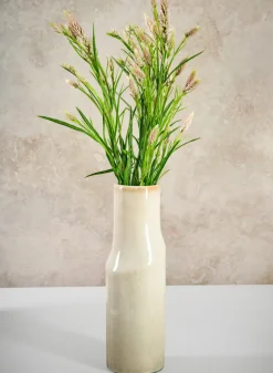 11in Tall Annika Cream Ceramic Cylinder