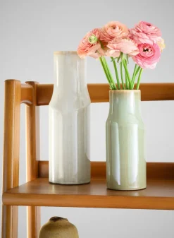 11in Tall Annika Cream Ceramic Cylinder