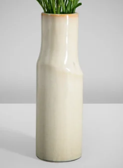 11in Tall Annika Cream Ceramic Cylinder