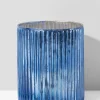 6in Tall Antique Blue Ripple Glass Vase