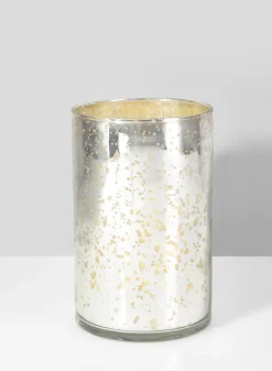 5.75in Tall Antique Silver Glass Cylinder