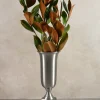 14.5in Tall Araami Matte Silver Aluminum Urn