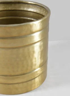7.5in Tall Arya Iron Antique Gold Cylinder