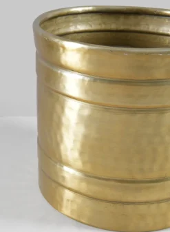 7.5in Tall Arya Iron Antique Gold Cylinder