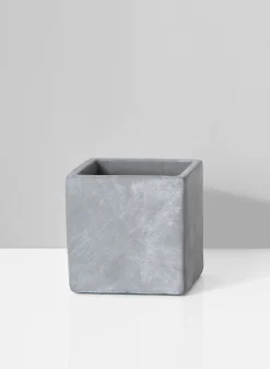 4 1/4in Tall Atelier Cement Cube Vase