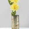 8.5in Tall Avignon Matte Silver Glass Cylinder