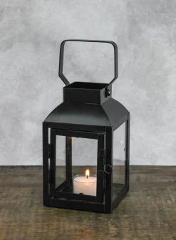 6in Tall Barney Black Lantern, Mini