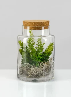 7.25in Tall Barra Glass Jar with Cork