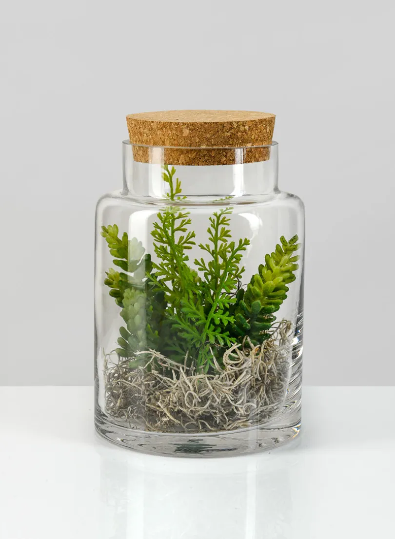 7.25in Tall Barra Glass Jar with Cork