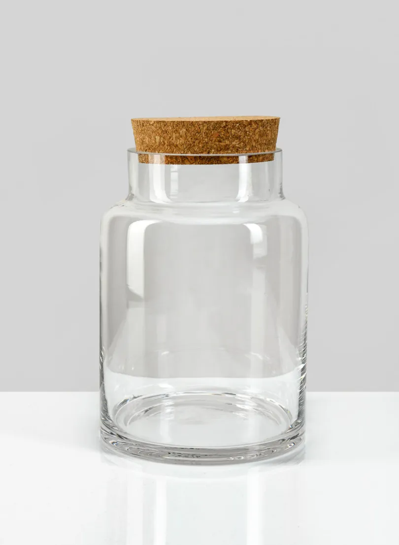 7.25in Tall Barra Glass Jar with Cork