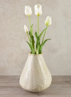 10in Tall Bashira Ethnic Ceramic Vase