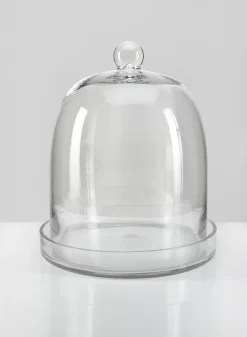 13.5in Tall Batiste Glass Cloche & Base