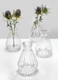 6.5in Tall Bonbon Glass Vase, Set of 4