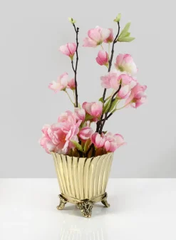 4in Tall Brass Polished Planter Urn