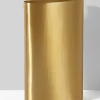 12in Tall Bretagne Matte Gold Curved Aluminum Vase