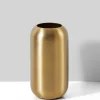 5.5in Tall Bretagne Matte Gold Steel Capsule Vase