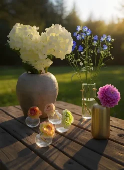 5.5in Tall Bretagne Matte Gold Steel Capsule Vase