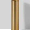 8in Tall Bretagne Matte Gold Steel Cylinder Vase