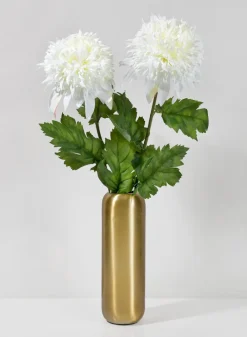 8.5in Tall Bretagne Matte Gold Steel Capsule Vase