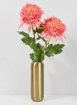 8.5in Tall Bretagne Matte Gold Steel Capsule Vase