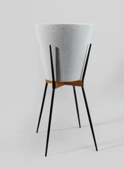21in Tall Cappadocia Sandstone Pot with Stand