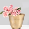 5.75in Tall Casablanca Gold Aluminum Vase