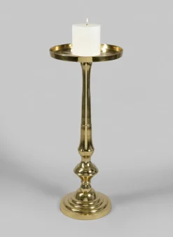 24in Tall Chateau Gold Metal Pedestal Holder