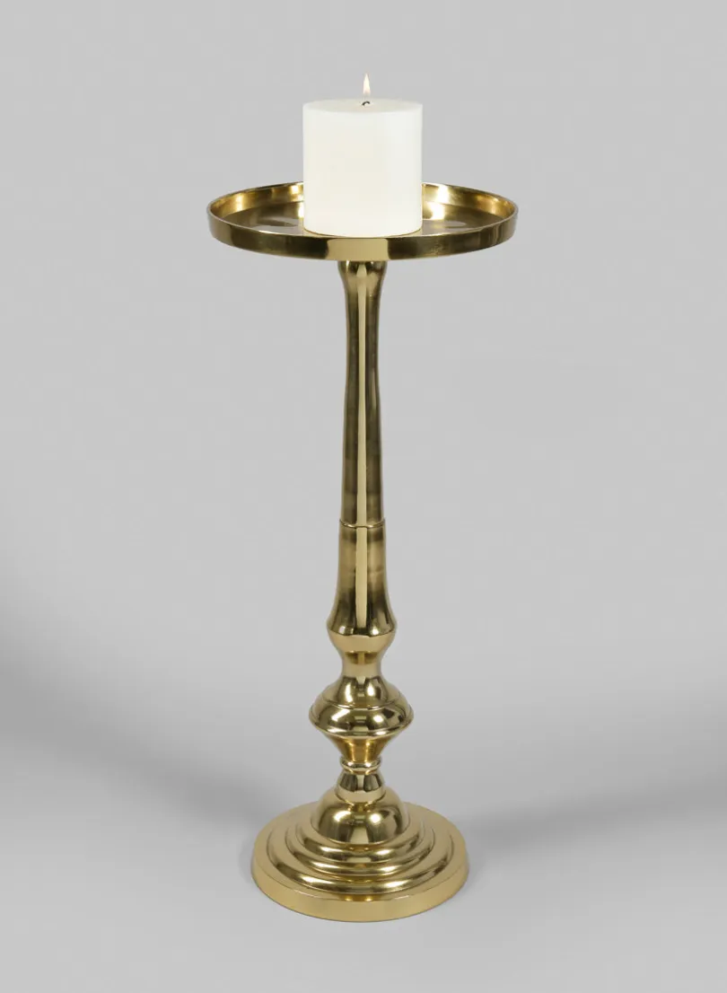 24in Tall Chateau Gold Metal Pedestal Holder