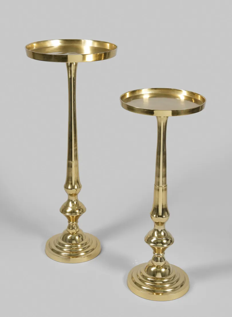 24in Tall Chateau Gold Metal Pedestal Holder