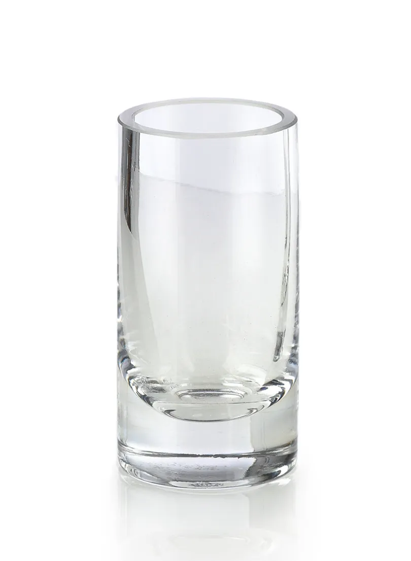 4in Tall Clear Glass Cylinder, Set of 4