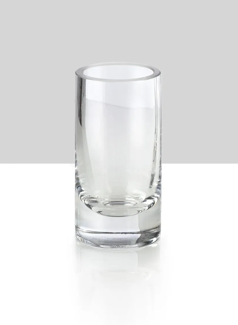 4in Tall Clear Glass Cylinder, Set of 4