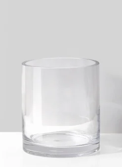 4in Tall Clear Glass Cylinder Vase