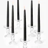 4.5in Tall Clear Glass Pillar Holder, Set of 6