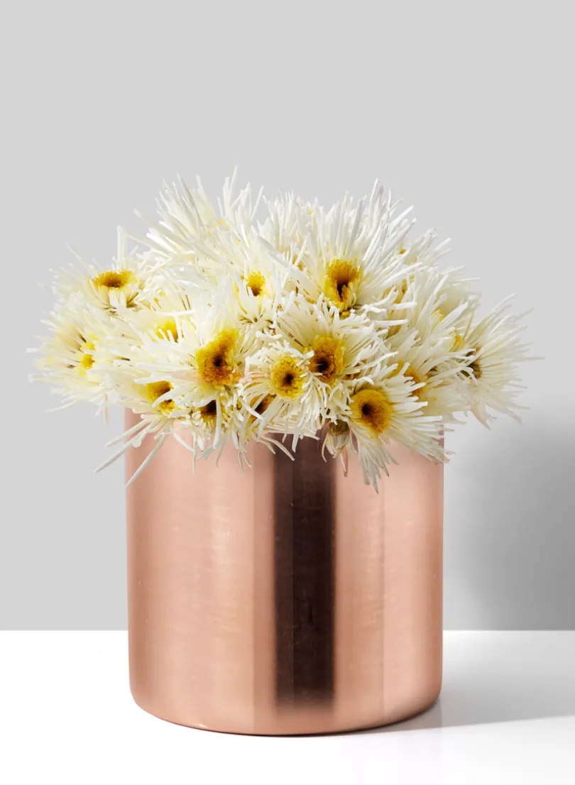 5in Tall Copper Plated Cylinder Vase