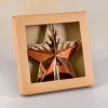 8in Tall Copper with Glitter Tree Top Star Plastic Ornament
