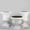 19.5in Tall Cordoba Antique White Sand Rock Urn