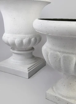 19.5in Tall Cordoba Antique White Sand Rock Urn