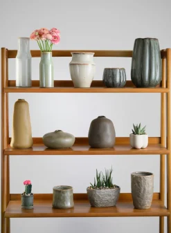 8in Tall Cream Evora Ceramic Vase