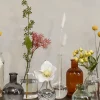 3.75in Tall Cut Work Clear Glass Bottle Vase, Set of 6