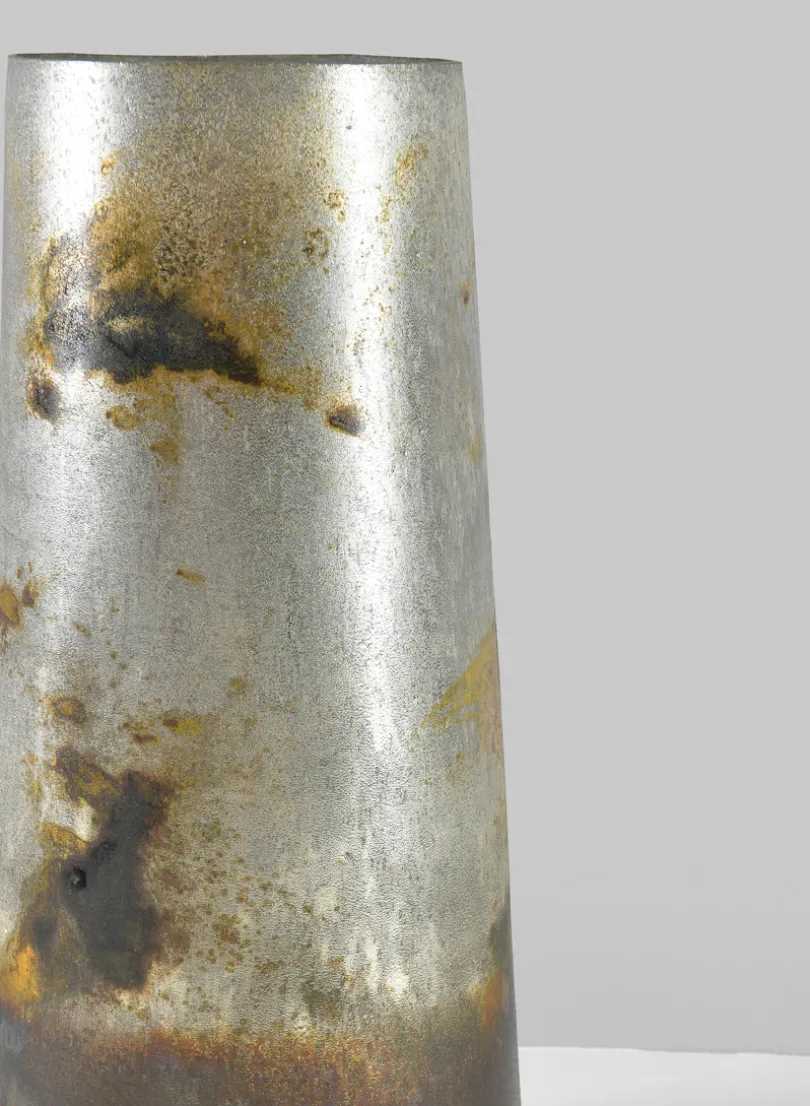 12in Tall Dante Oxidized Artisan Glass Vase
