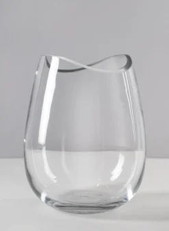 7in Tall Deco Cut Glass Vase