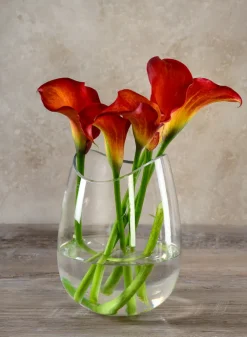 7in Tall Deco Cut Glass Vase