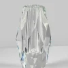 9.5in Tall Diamond Cut Crystal Glass Vase