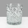 4.75in Tall Diamond Cut Glass Round Vase