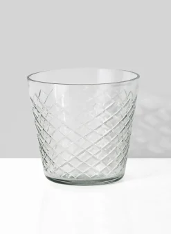 3.75in Tall Diamond Cut Glass Vase