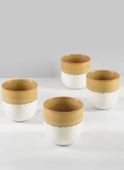 4in Tall Fermier Ceramic Cache Pot, Set of 4