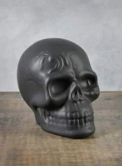 4.5in Tall Freddy's Black Porcelain Skull