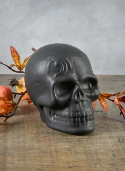 4.5in Tall Freddy's Black Porcelain Skull