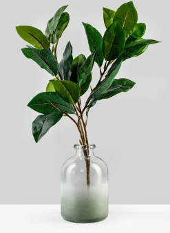 6.5in Tall Frost Sea Glass Green Bottle Vase